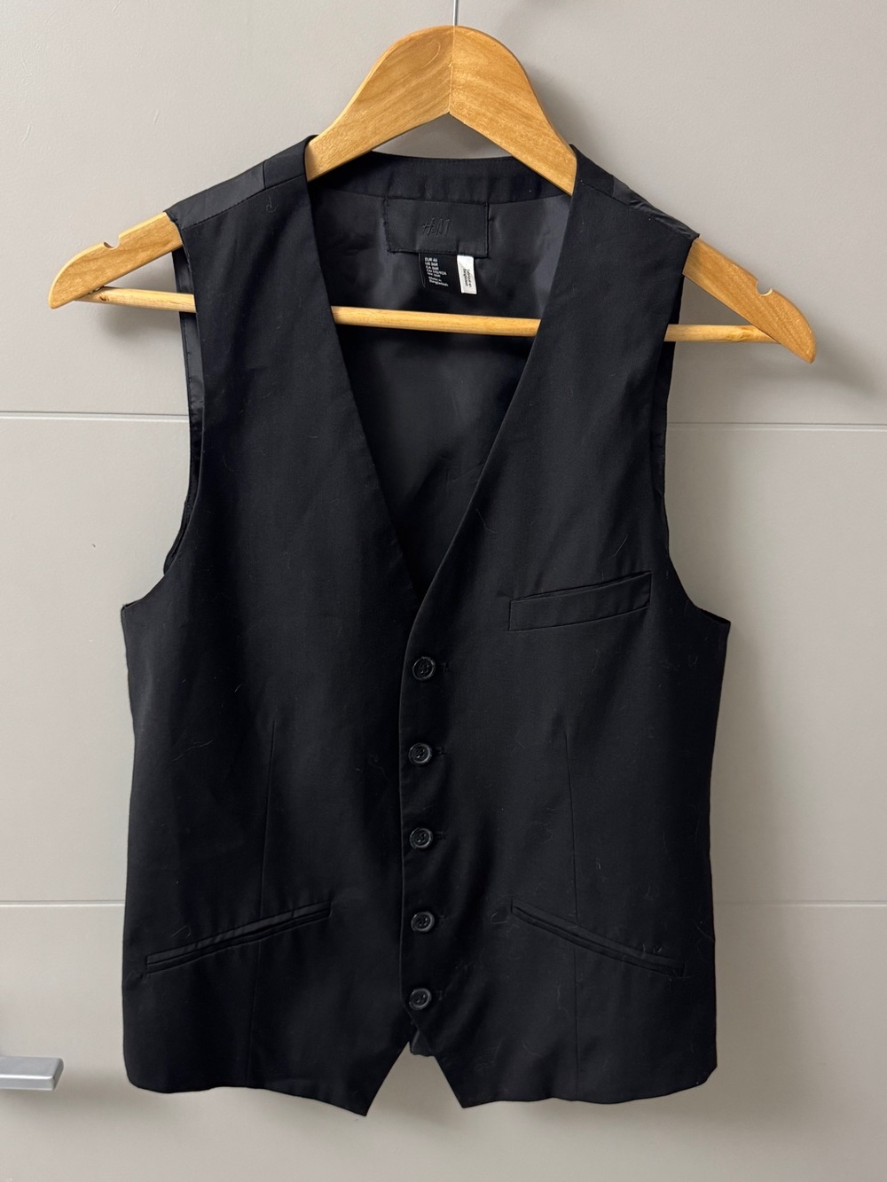 H&M Men’s 36R Black Suit Vest